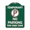 Signmission Designer Series No Parking Tow Away Zone, Green & White Aluminum Sign, 18" x 24", GW-1824-22891 A-DES-GW-1824-22891 - alternate 1